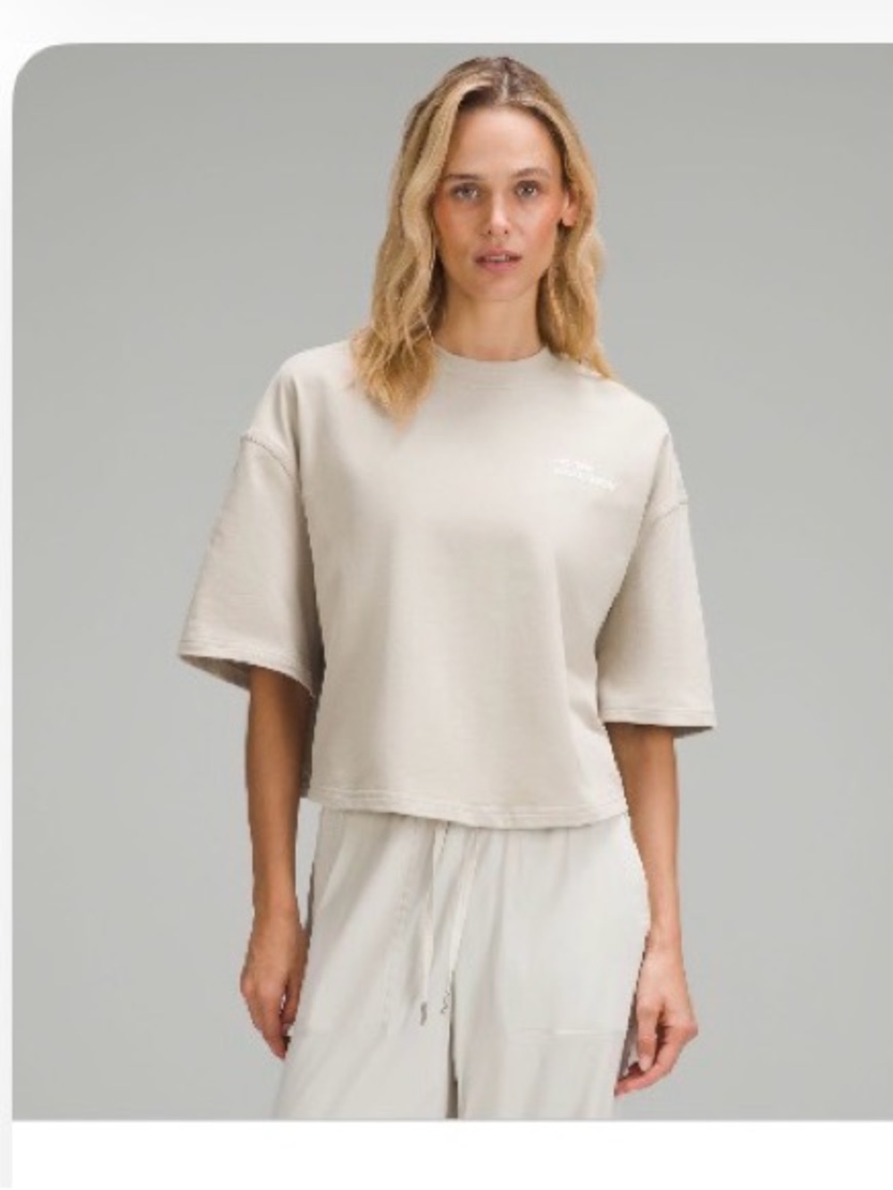 lululemon heavyweight cotton cropped crew t-shirt